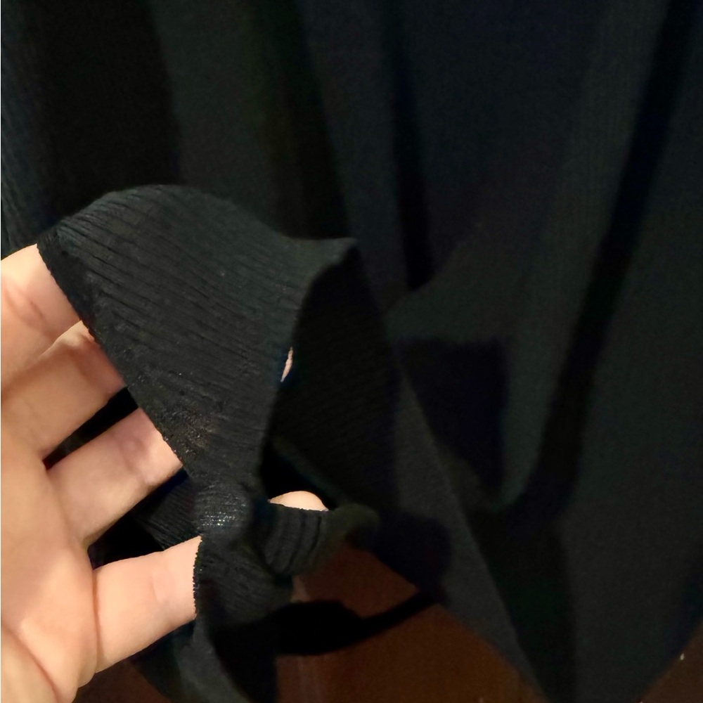 Black Open Front Cardigan - Picture 3 of 3
